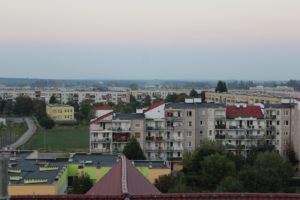 Widok z wieży kościoła, parafia Św. Brata Alberta w Świebodzicach