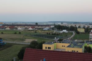 Widok z wieży kościoła, parafia Św. Brata Alberta w Świebodzicach
