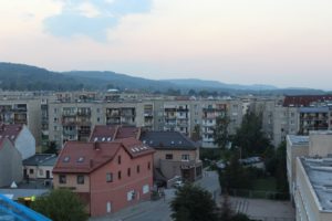 Widok z wieży kościoła, parafia Św. Brata Alberta w Świebodzicach