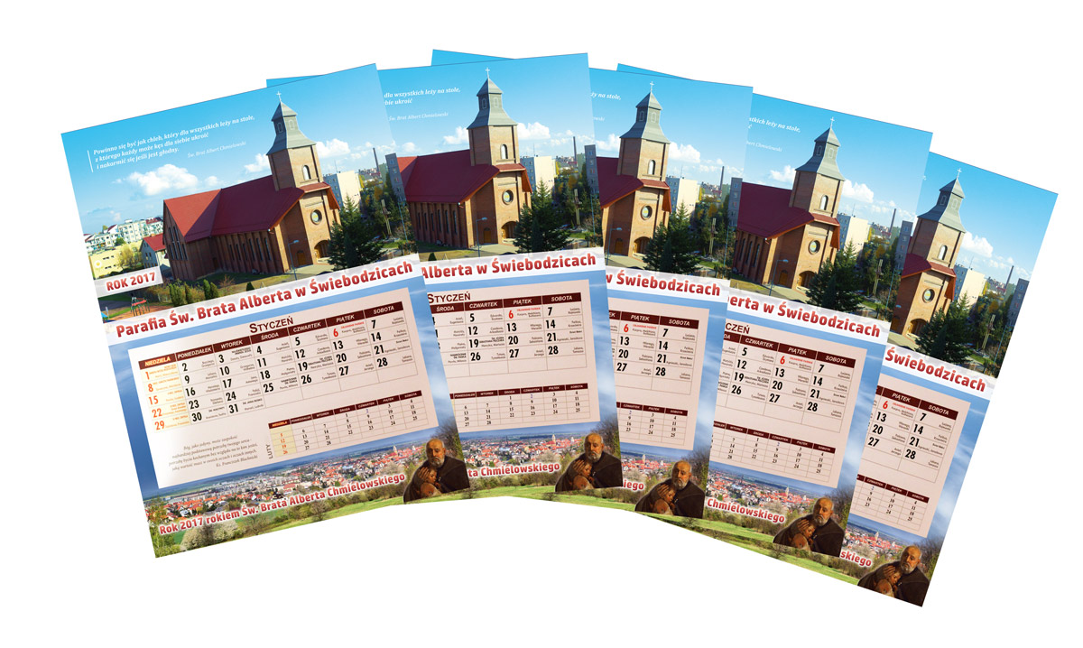 Kalendarz 2017, parafia św. Brata Alberta w Świebodzicach