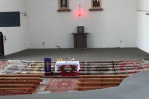 Wylewka betonu w prezbiterium, Św. Brat Albert Świebodzice
