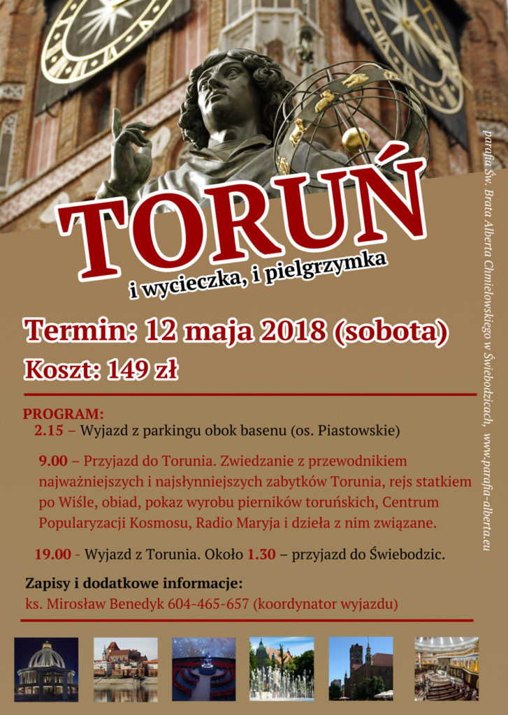 Pielgrzymka Toruń, plakat, Albert Świebodzice